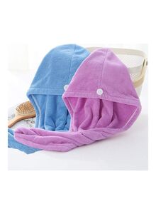 Generic 2-Piece Hair Towel Wrap Set Multicolour 63x24cm