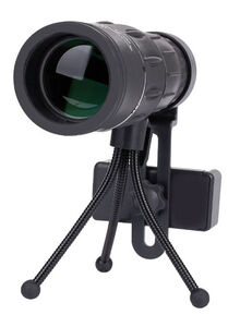 Generic Monocular Telescope Telephoto Camera Lens With Tripod Stand 17x10x8centimeter Black