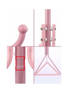 Falpro Multi-Functional Metal Coat Rack Pink 172x43centimeter