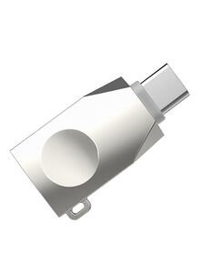 Generic Zinc Alloy Type C To USB 3.0 OTG Adapter Silver/Black