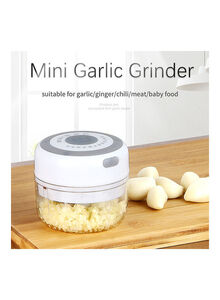 Generic Mini Garlic Masher USB Charging White 11.7x9.7x9.7cm