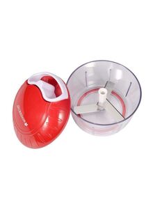 CYTHERIA Multifunctional Food Chopper Red/Clear/White 12.5x8.5x8centimeter