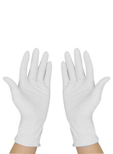 Generic 100-Piece Disposable Protective Multifunctional Gloves White 0.5kg