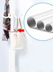 Falpro Multi-Functional Metal Coat Rack White 172x43centimeter