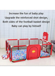 Kidle Playpen With Net With Stainless Steel Frame And Safety Net For Safe Fun Time 230x122x107cm