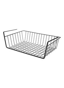 Generic Under Shelf Metal Storage Basket Black 42.5x26.1x16.3cm