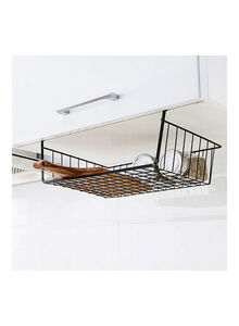 Generic Under Shelf Metal Storage Basket Black 42.5x26.1x16.3cm