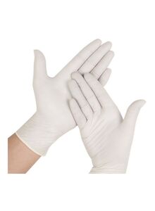 Generic 50-Piece Disposable Rubber Gloves White S