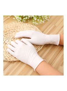 Generic 50-Piece Disposable Rubber Gloves White S