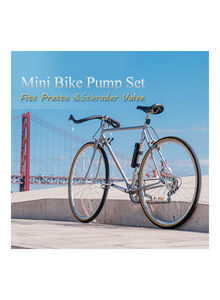 Generic Bike/Sports Balls Portable Mini  Presta And Schrader Valve Bike Inflator Suit 27.00x4.00x9.00cm