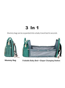 Generic 3 In 1 Travel Portable Bassinet Foldable Baby Bed Green