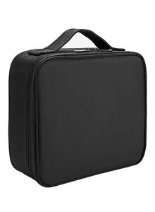 CoolBELL Cosmetic Organizer Case With Adjustable Dividers Black