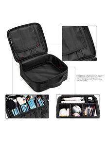 CoolBELL Cosmetic Organizer Case With Adjustable Dividers Black