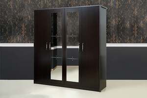 Pan Home Athenas 4 Door Wardrobe With Mirror