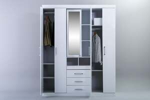 Pan Home Havana Star 5 Door Wardrobe With Mirror