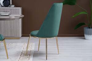 Pan Home Amador Low Back Dining Chair - Green and Gold
