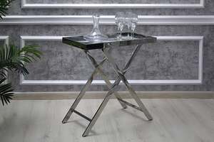 Pan Home Stroll Serving Tray Table - Silver