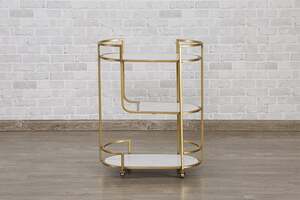 Pan Home Cameo Serving Trolley - Gold