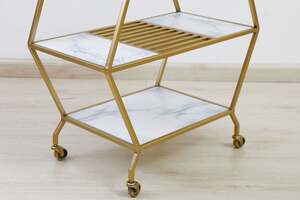 Pan Home Goober Serving Trolley - Gold