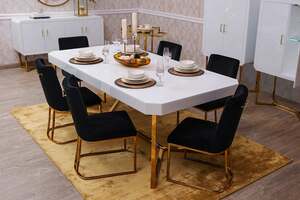 Pan Home Kitopi 8 Seater Dining Table - White