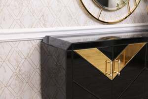 Pan Home Kitopi Sideboard With Mirror - Black