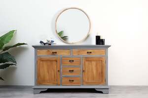 Pan Home Realdrive Sideboard Solid Wood - Grey