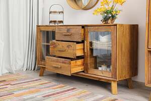 Pan Home Hanford Sideboard With 2 Door 3 Drawer Solid Wood - Natural