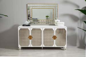 Pan Home Kingfisher Sideboard Mirror - White