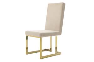Pan Home Raveth Dining Chair - Beige and Gold
