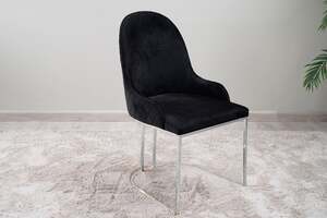 Pan Home Arnica Dining Chair - Black and Silver