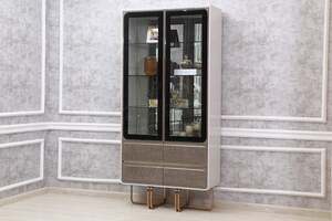 Pan Home Wilmington Curio Cabinet - Grey