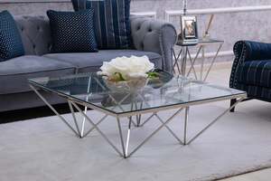 Pan Home Tunis Coffee Table Square - Silver