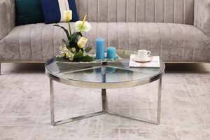Pan Home Carica Coffee Table Round - Silver