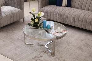 Pan Home Carica Coffee Table Round - Silver