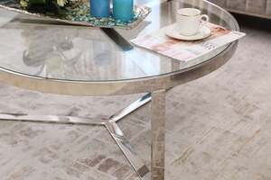 Pan Home Carica Coffee Table Round - Silver