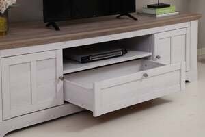 Pan Home Clausen Tv Unit Upto 70 Inches Melamine - Natural and White