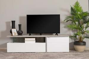 Pan Home Chiaratv Tv Unit Upto 55 Inches Melamine - Grey and White