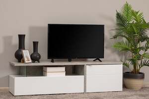 Pan Home Chiaratv Tv Unit Upto 55 Inches Melamine - Grey and White