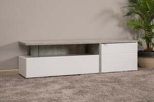 Pan Home Chiaratv Tv Unit Upto 55 Inches Melamine - Grey and White