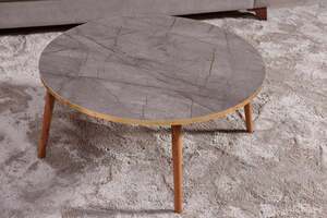Pan Home Marnus Coffee Table Round - Grey and Natural
