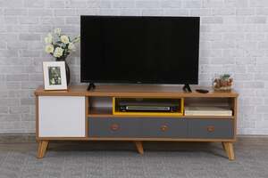 Pan Home Winward Tv Unit Upto 40 Inches - Natural and White