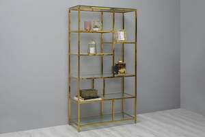 Pan Home Gigatouch Shelving Unit 6 Tier - Gold