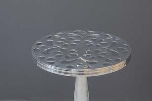 Pan Home Terza Accent Table Round - Silver
