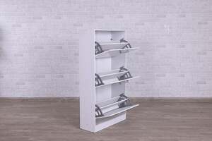 Pan Home Lincolyn 18-pair Shoe Rack With 3 Drawers - White