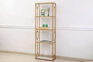 Pan Home Cameo Shelving Unit - White and Gold
