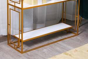 Pan Home Cameo Shelving Unit - White and Gold