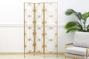 Pan Home Topsham 3-panel Foldable Partition Screen - Gold