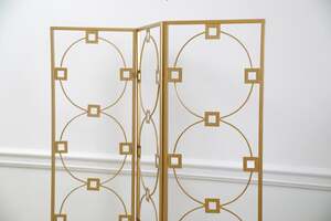 Pan Home Topsham 3-panel Foldable Partition Screen - Gold