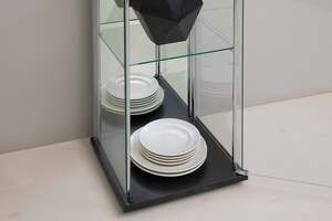 Pan Home Homeyan Display Cabinet 4 Tier - Black