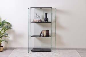 Pan Home Ypperlig 2-door Display Cabinet - Black